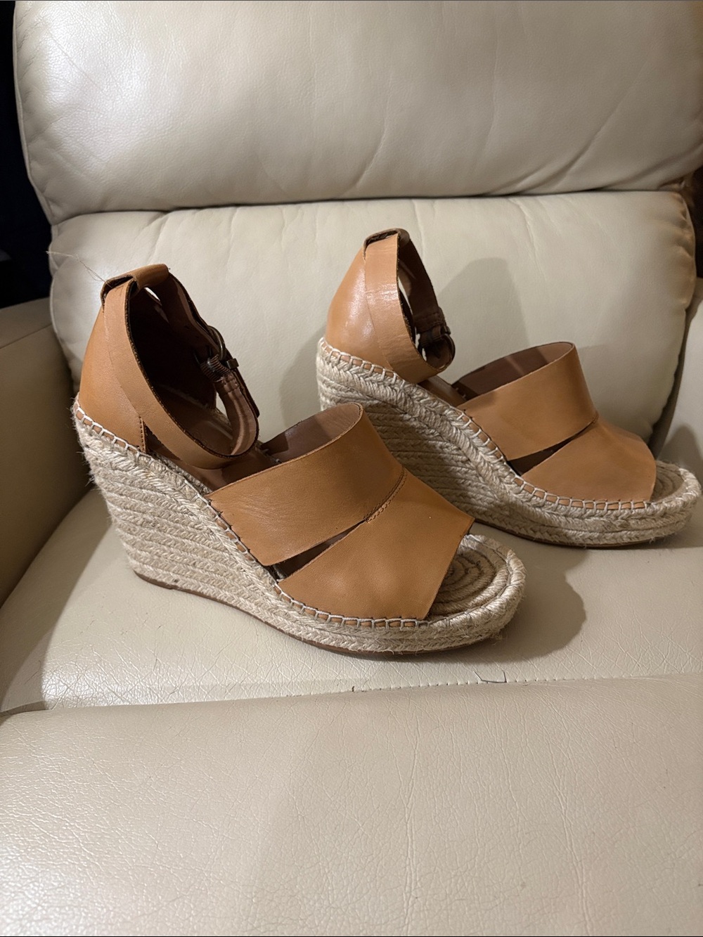 Treasure & Bond Sannibel Platform Leather Wedge Sandals